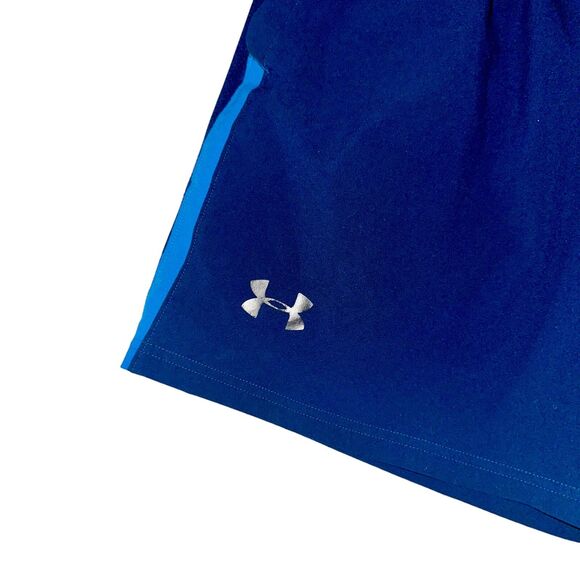 Under Armour Vintage Soccer Running Gym Workout Shorts Fitted Blue Small - Picture 7 of 9